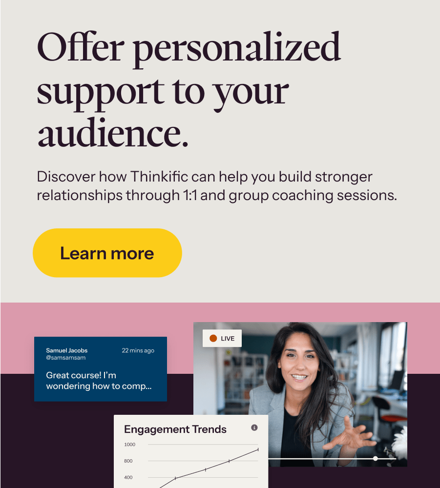 Offer personalized support to your audience →