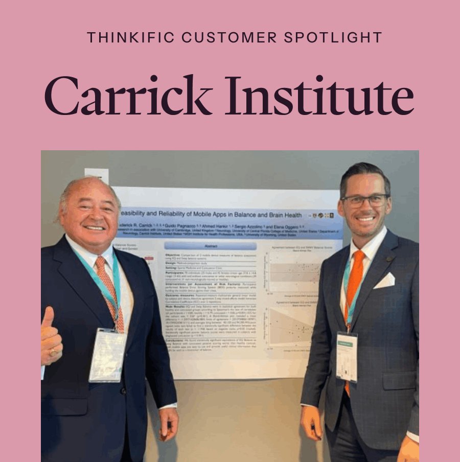 Thinkific Customer Spotlight: Carrick Institute