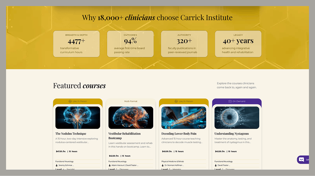 Carrick Institute case study